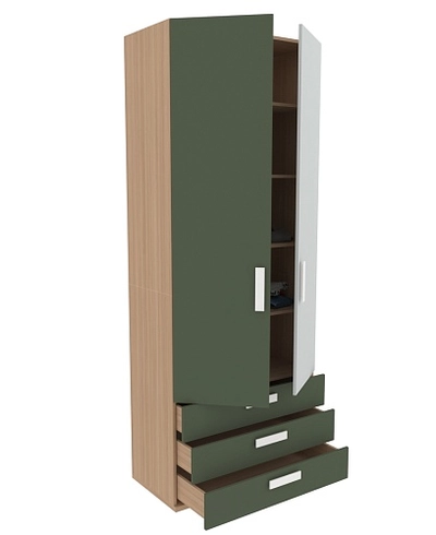 Шкаф двухдверный 3 ящика E211