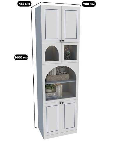 Шкаф-пенал с фигурным вырезом A249.2