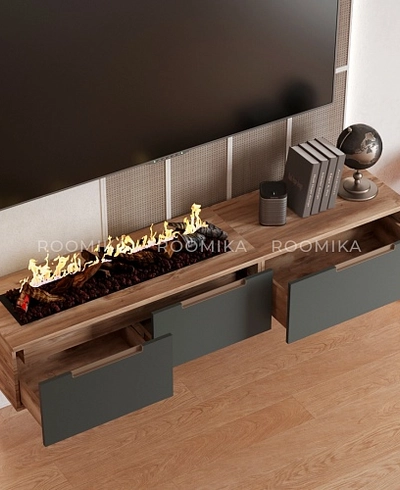 Тумба TВ навесная, фасады в эмали LE517.451