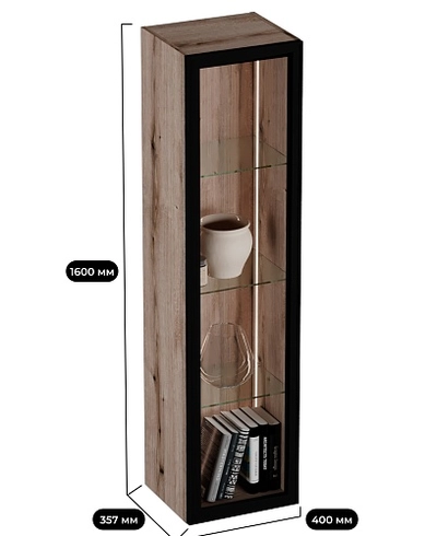 Шкаф навесной стеклянный R331.2