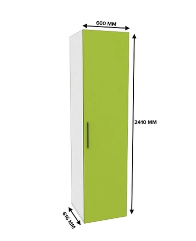 Шкаф однодверный с полками L244.60