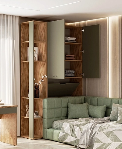 Шкаф двухдверный с фальш стенкой L212.1