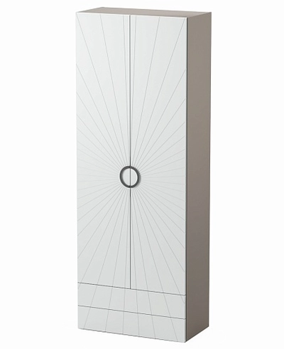 Шкаф 2 дверный с ящиками, фрезерованные фасады в эмали LE211.44