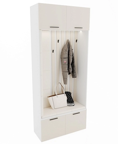 Секция с крючками с подсветкой и мягкими панелями L419