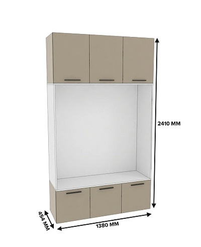 Шкаф с нишей и сидушкой L412.44