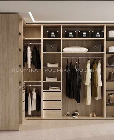 Гардеробная система без фасадов Элементис 1