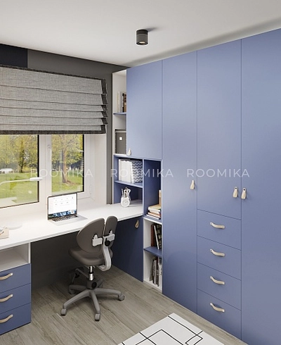 Шкаф трехдверный с ящиками узкий L203.44