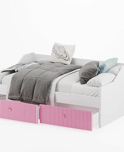 Кровать односпальная с фрезерованными фасадами LE902.160, 80x160