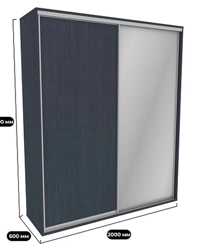 Шкаф-купе U200 тип 1 МДФ/зеркало