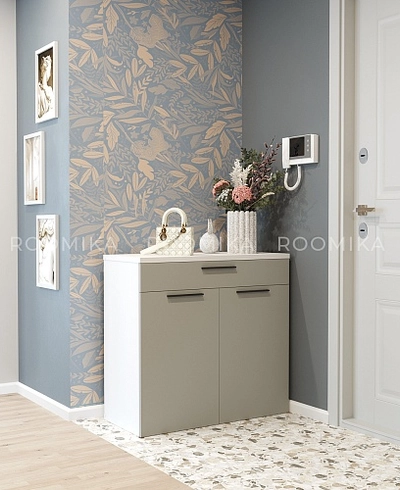 Тумба широкая 2 дверная с ящиком L876