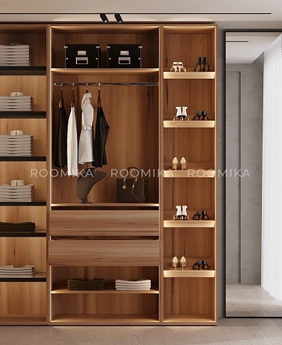 Гардеробная система без фасадов Элементис 6