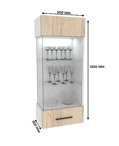 Шкаф навесной с подсветкой L360 L/R