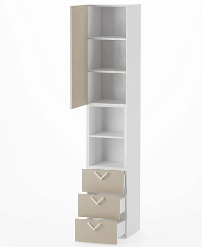 Шкаф однодверный с нишей и ящиками L224