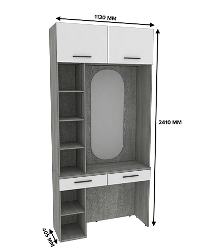 Столик туалетный с антресолью и стеллажом LG415