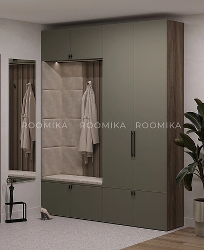 Секция с крючками с подсветкой и мягкими панелями L419