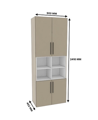 Шкаф книжный с нишей L216