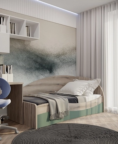 Кровать односпальная P901 с подъемным механизмом, 90x190