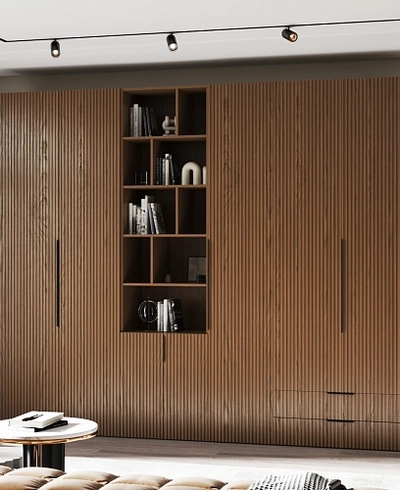 Стеллаж, фасады натуральный шпон L2228.44