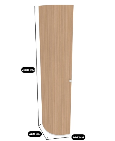 Шкаф завершающий с дверью узкий P233.1 L/R