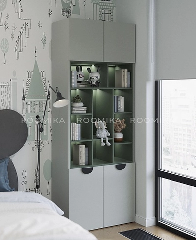 Шкаф книжный L223.1 с подсветкой