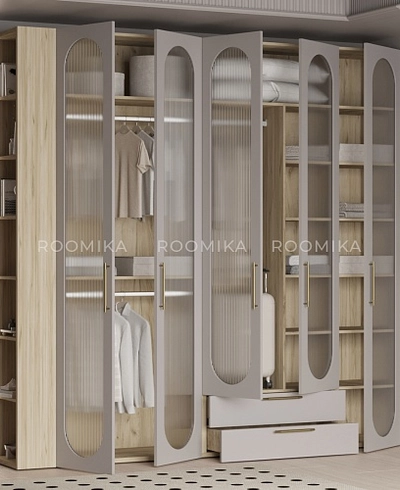 Шкафная группа Лацио фрезерованные фасады в эмали 39