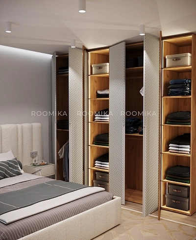 Шкафная группа Лацио фрезерованные фасады в эмали 36