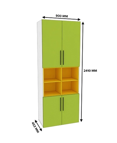 Шкаф книжный с нишей L216