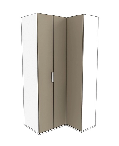 Шкаф угловой со складной дверью E209 L/R