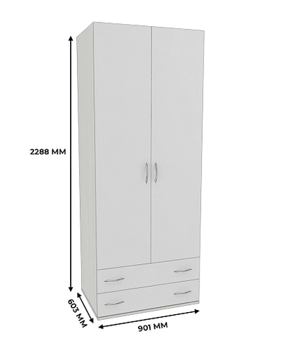 Шкаф 2 дверный с ящиками P211.60