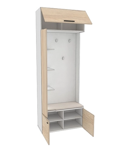 Секция с вешалкой и полками с подсветкой L409 L/R