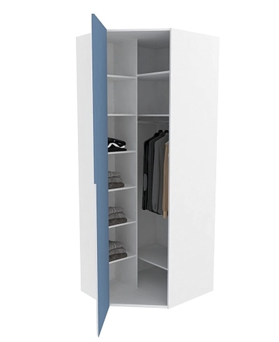 Шкаф угловой разносторонний, фасады в эмали LE218 L/R