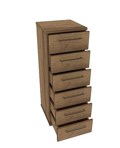 Комод высокий 5 ящиков C-705