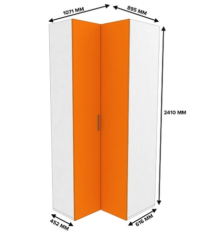 Шкаф угловой L207 L/R