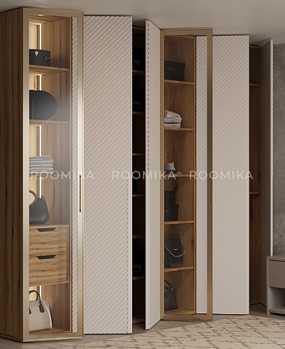 Шкафная группа Лацио фрезерованные фасады в эмали 38