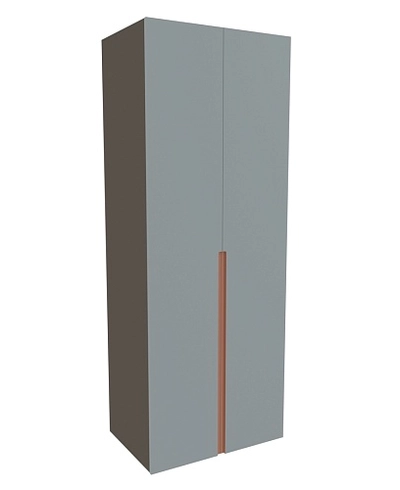 Шкаф двухдверный с узкими ящиками, фасады в эмали LE210.60-2