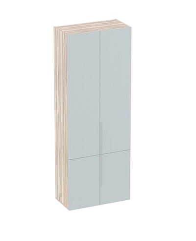 Шкаф книжный, фрезерованные фасады в эмали LE214