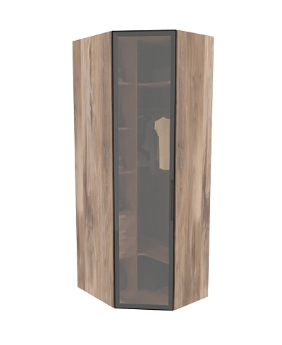Шкаф угловой со стеклянным фасадом с подсветкой R218