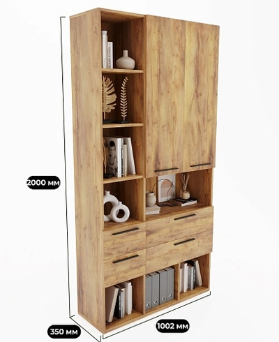 Шкаф напольный книжный L-201 L/R