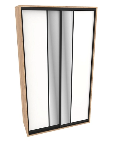 Шкаф-купе ХG150.60-2, профиль INTEGRO, фасад МДФ/зеркало серебро