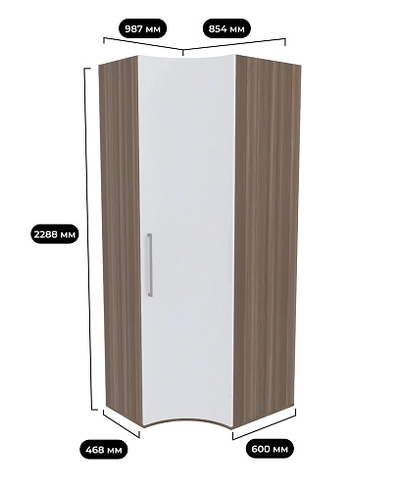 Шкаф  угловой  P218 L/R