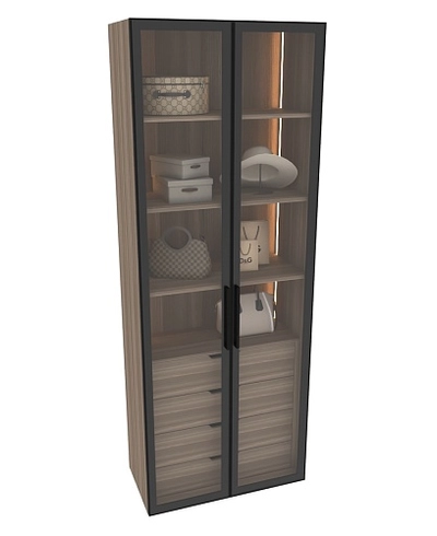 Шкаф с встроенными ящиками с подсветкой R215.2