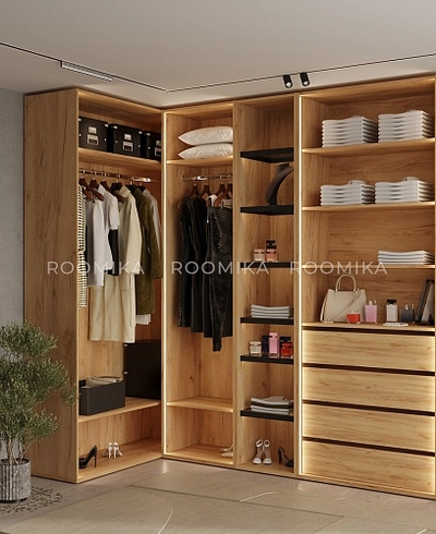 Гардеробная система без фасадов Элементис 5