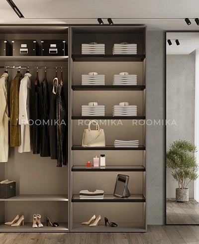 Гардеробная система без фасадов Элементис 4