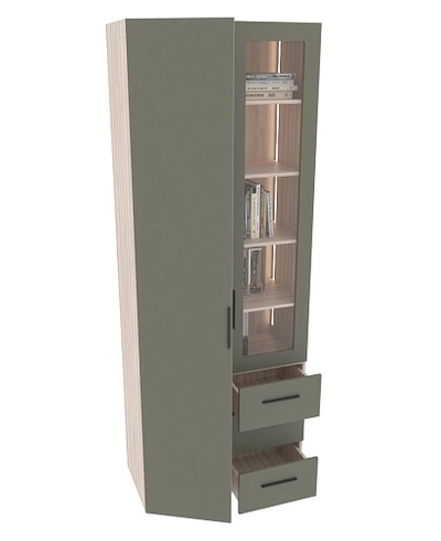 Шкаф комбинированный со стеклом с подсветкой L215S L/R