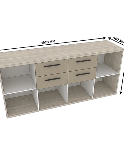 Cтеллаж для игрушек с ящиками L405