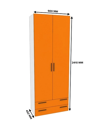 Шкаф двухдверный с ящиками L211.44