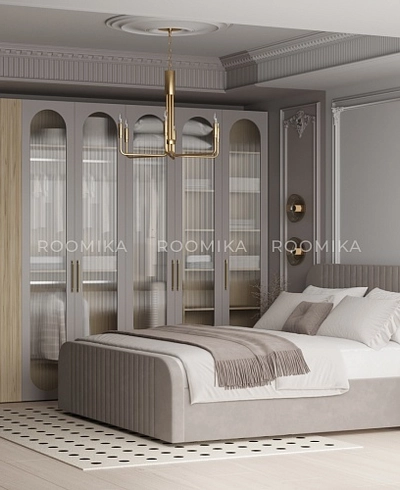 Шкафная группа Лацио фрезерованные фасады в эмали 39