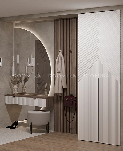 Туалетный столик, фрезерованные фасады в эмали LE-515