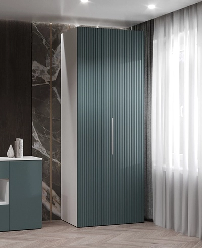 Шкаф 2 дверный, фрезерованные фасады в эмали LE210.60-3