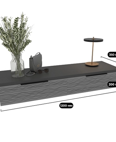 Туалетный столик, фрезерованные фасады в эмали LE-515